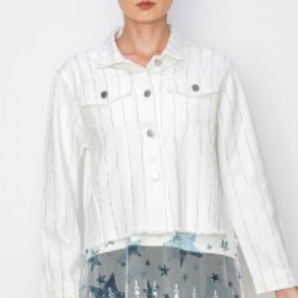 new ORIGMAI embellished jean denim jacket (4-colors) SM-2X classic rhinestones - Picture 16 of 16